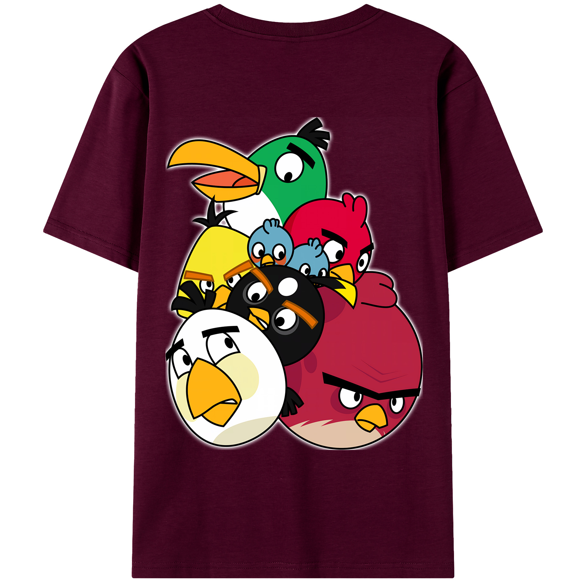（画像用） Angry Birds アングリーバード レディース半袖Tシャツ(バックプリント)
